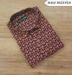 Men's Half Sleeves Cotton Shirt