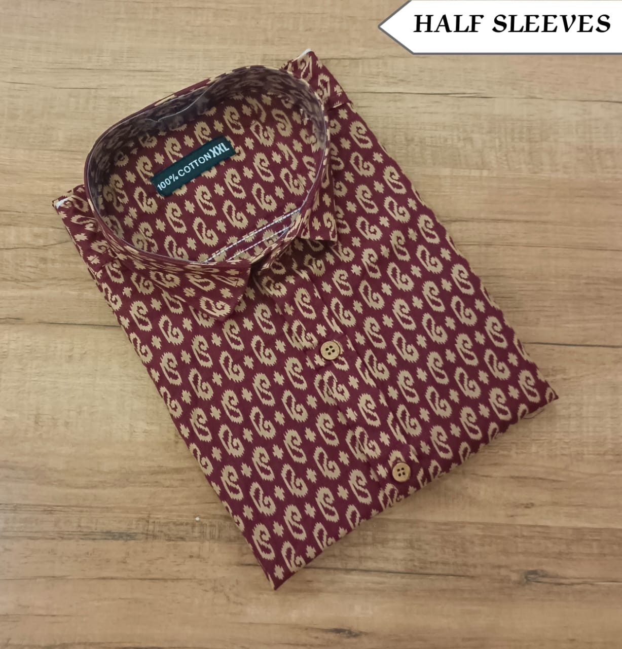 Men's Half Sleeves Cotton Shirt