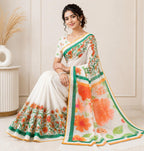 Independence Day Linen Cotton Saree