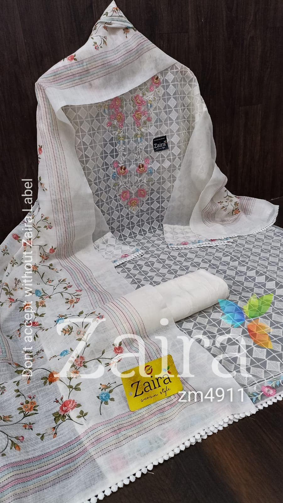 Organza semi-stitched with beautiful sequins n handwork embroidery