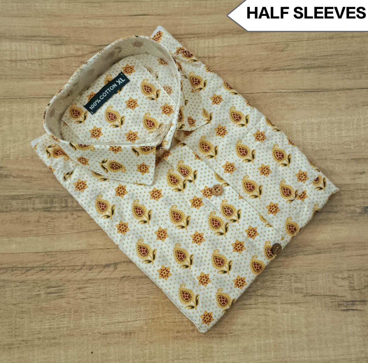 Men's Half Sleeves Cotton Shirt
