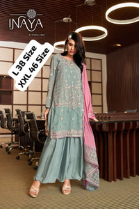 Georgette Kurta Sharara Set Embroidery Collection