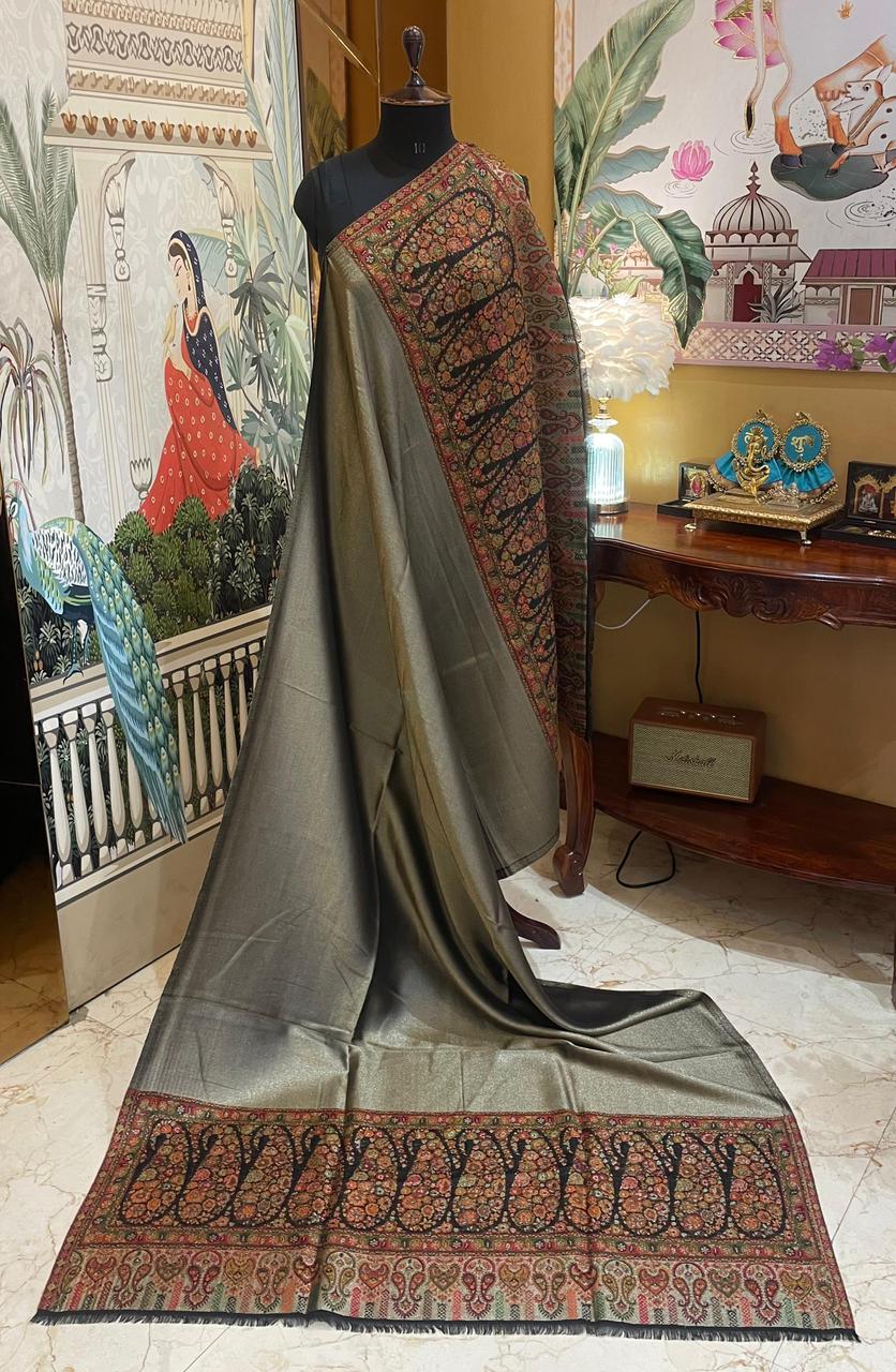 Metallic Kani Reversible Pashmina Shawls