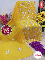 Georgette unstitched with Laxmi Gota Patti Embroidery