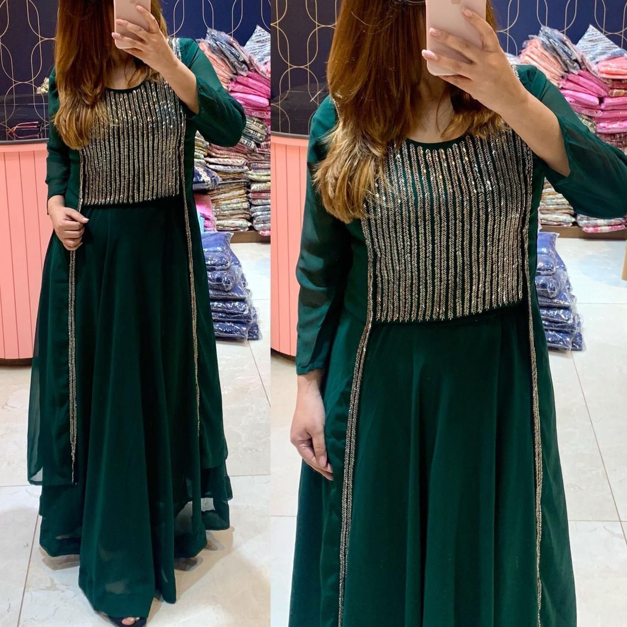Georgette Dress with handwork