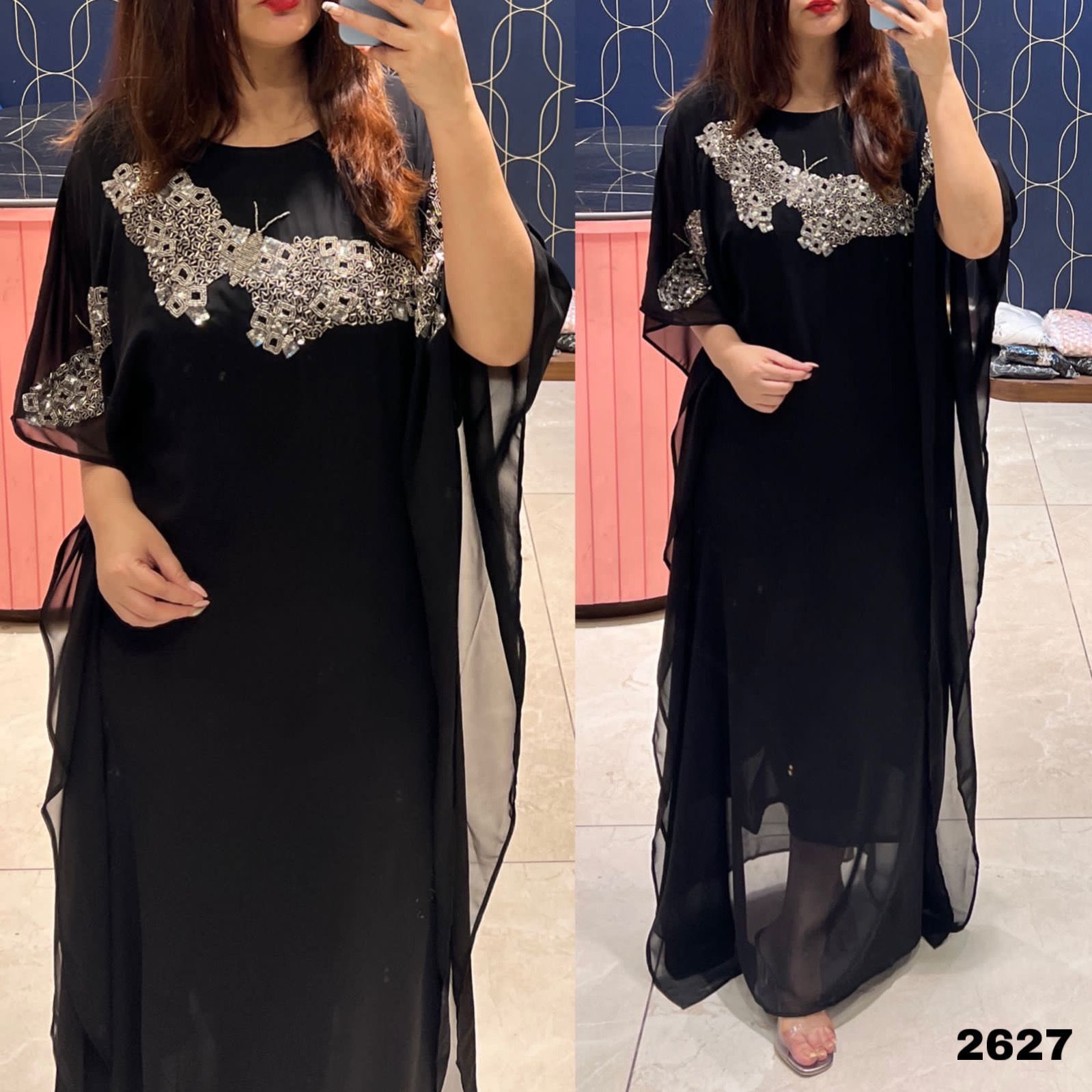 Georgette Indo Western Dress with handwork