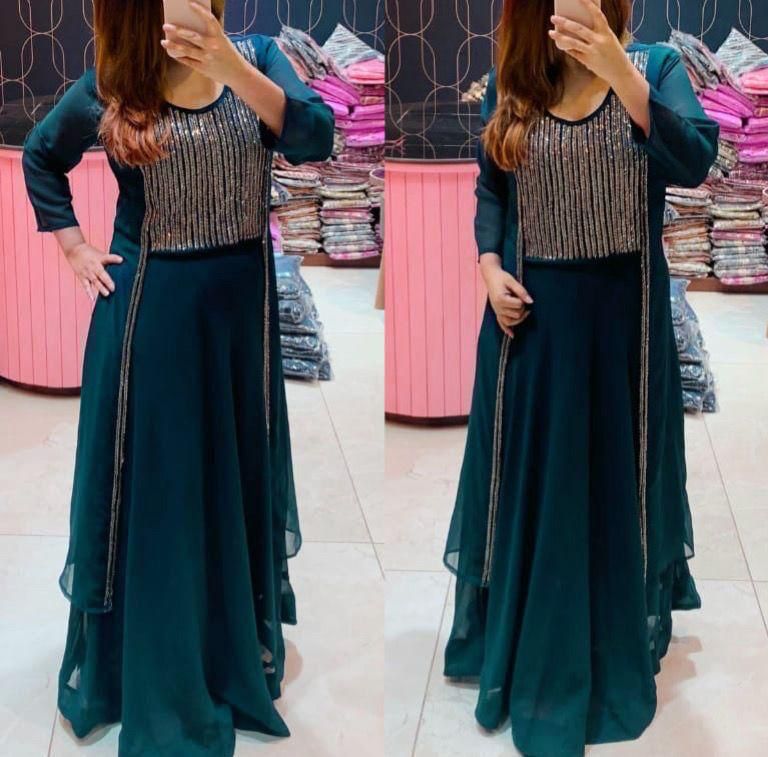 Georgette Dress with handwork