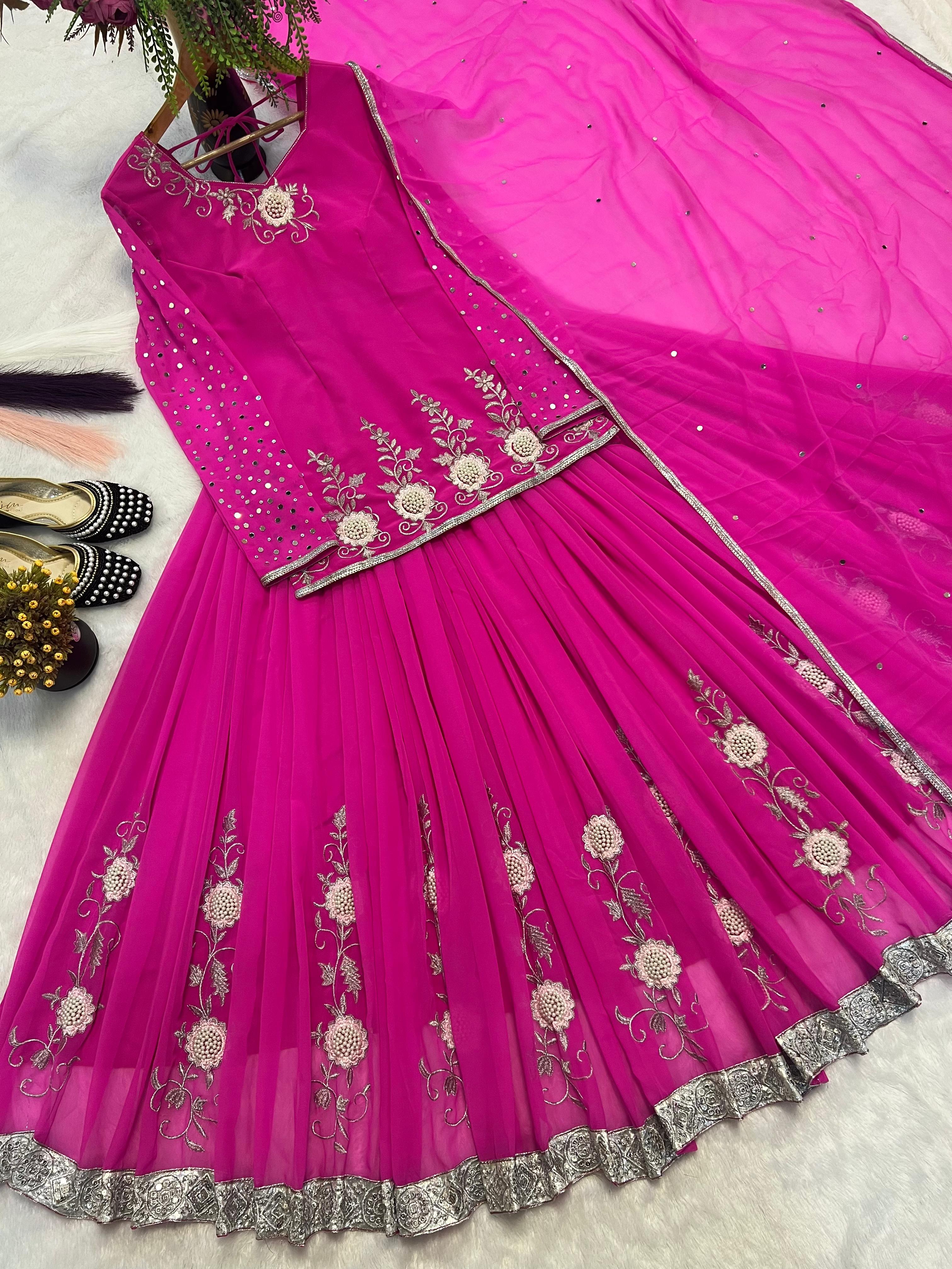 Georgette Stitched Lehenga
