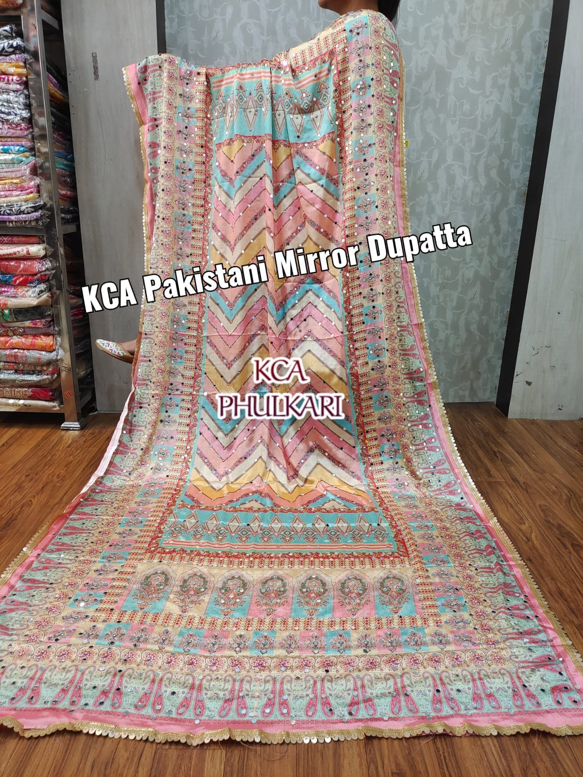 Pakistani Mirror Work Chinnon Dupattas