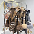 Trench Coats with check pattern