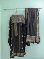 Dola Silk Ajrakh Hand Block 2 pc Suits