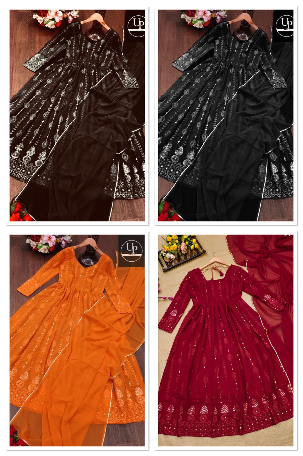 Elegant Sequinned Georgette Anarkali