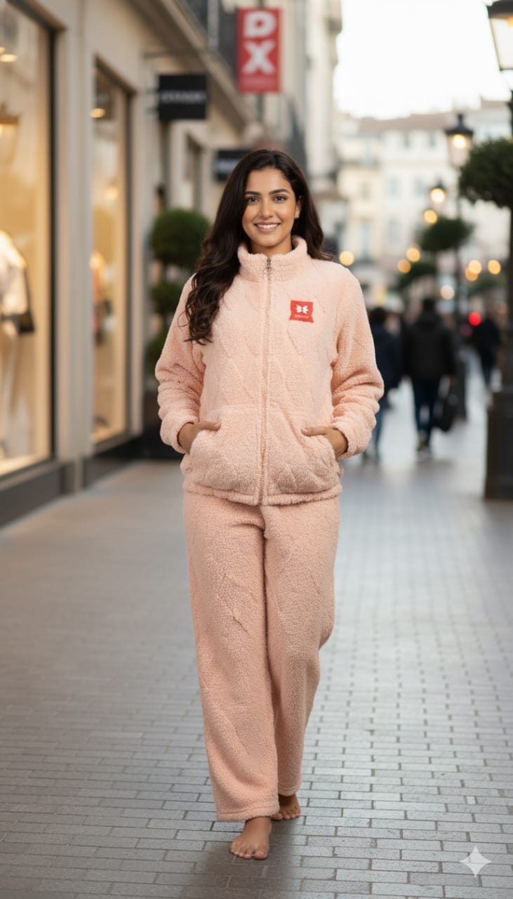 Zipper Puppy Warm Night Suits