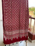 Ajrakh Handblock Modal Silk Dupattas