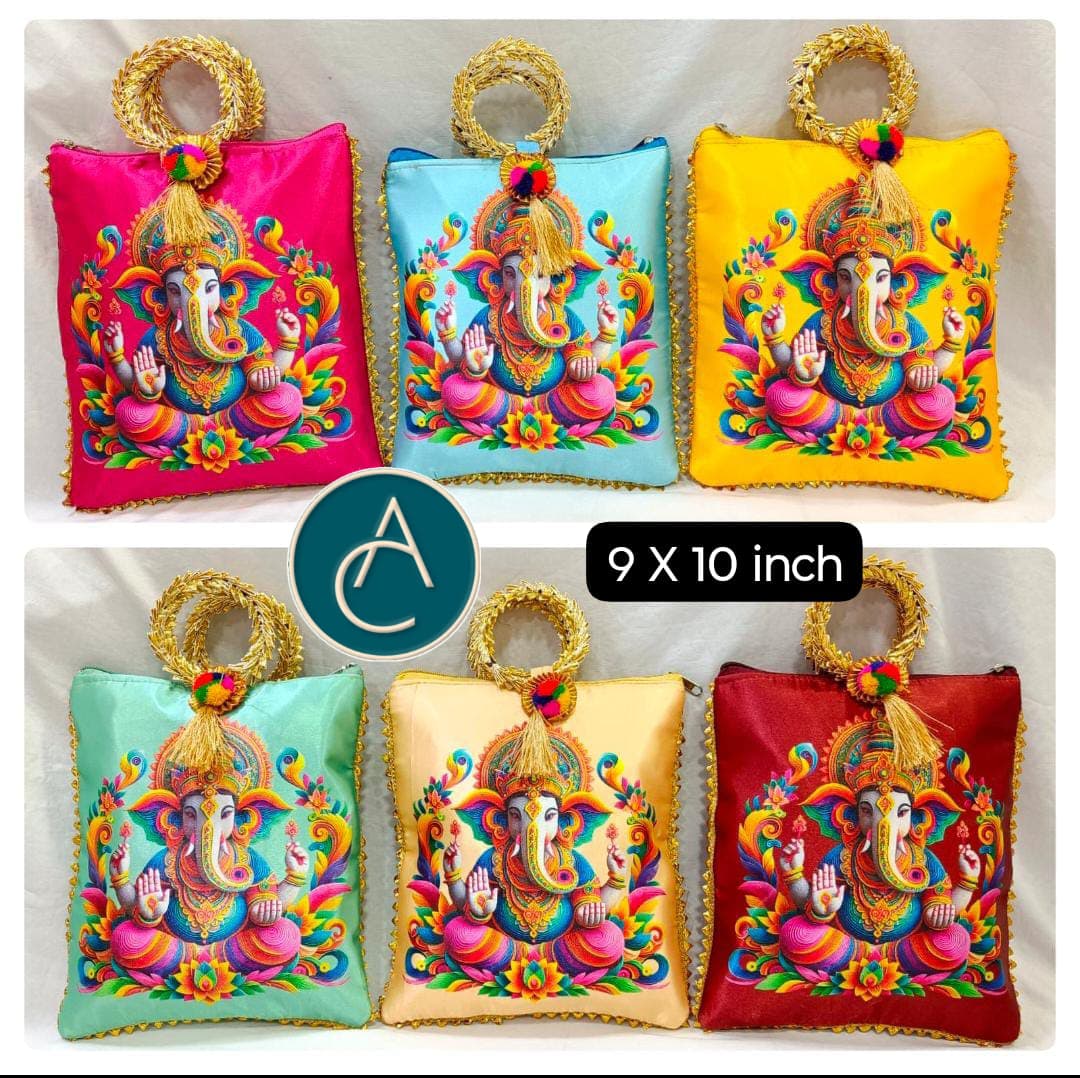 Ganpati Print Special Potli Bags