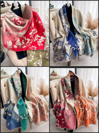 Floral Luxury Shawl Reversible