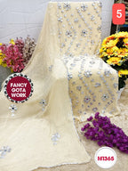 Georgette unstitched with Laxmi Gota Patti Embroidery