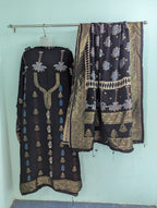 Dola Silk Ajrakh Hand Block 2 pc Suits