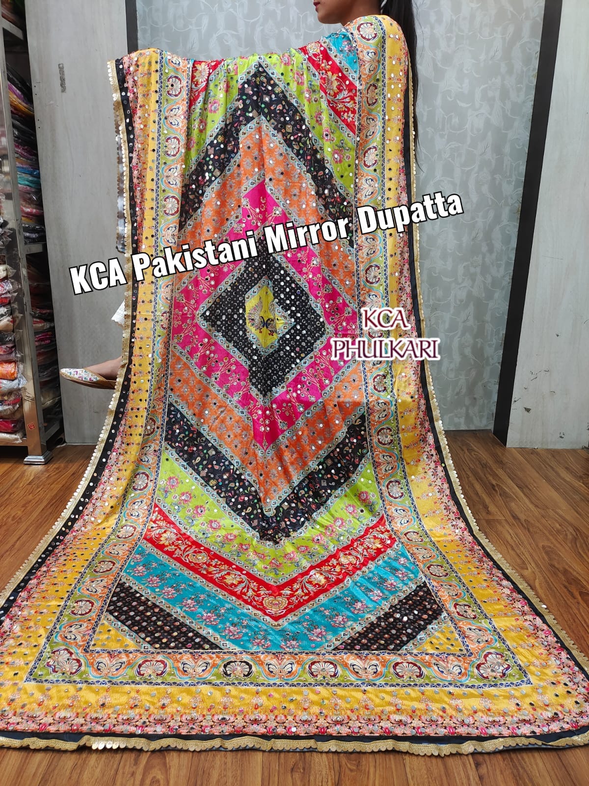 Pakistani Mirror Work Chinnon Dupattas