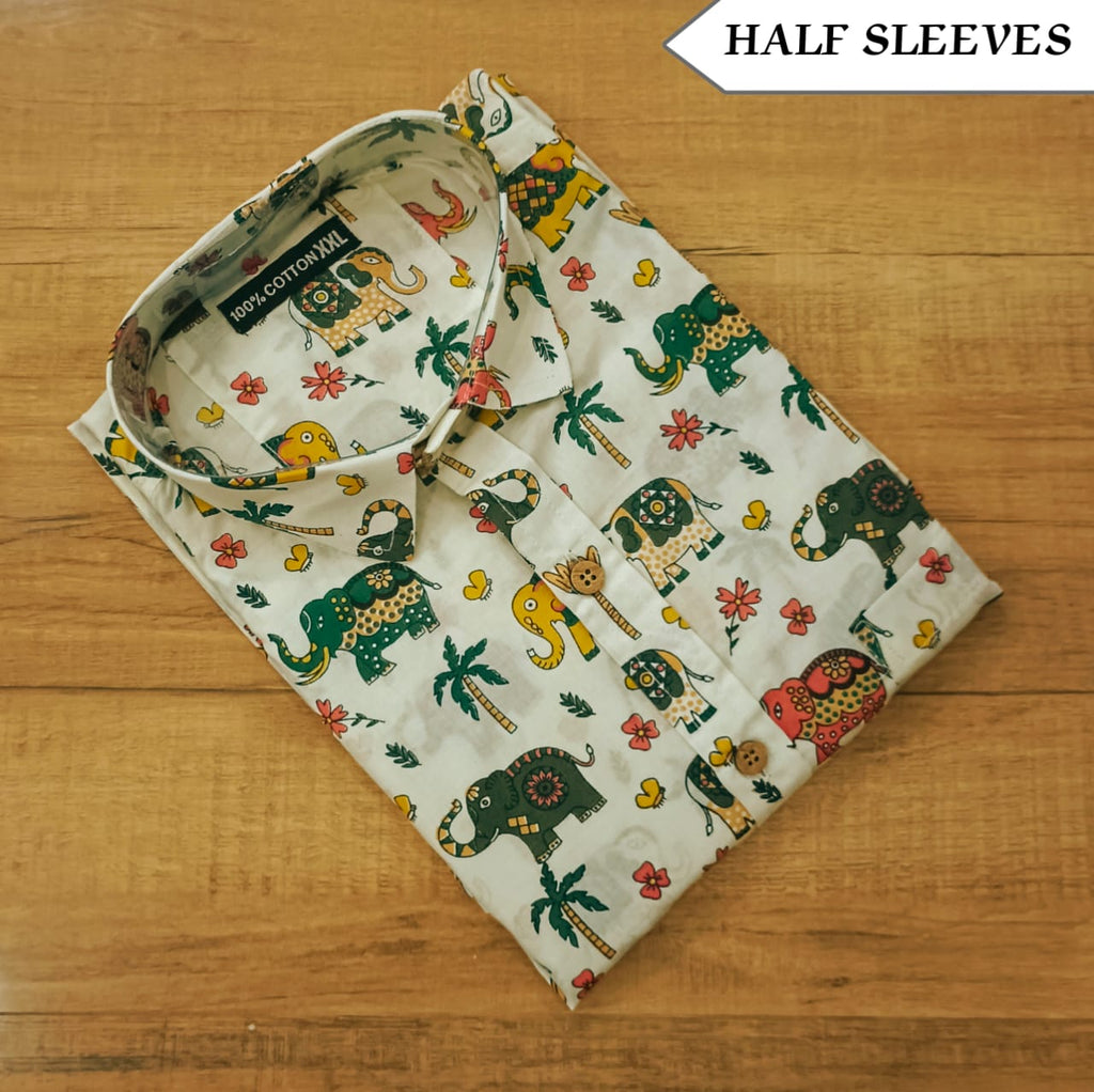 Men's Half Sleeves Cotton Shirt