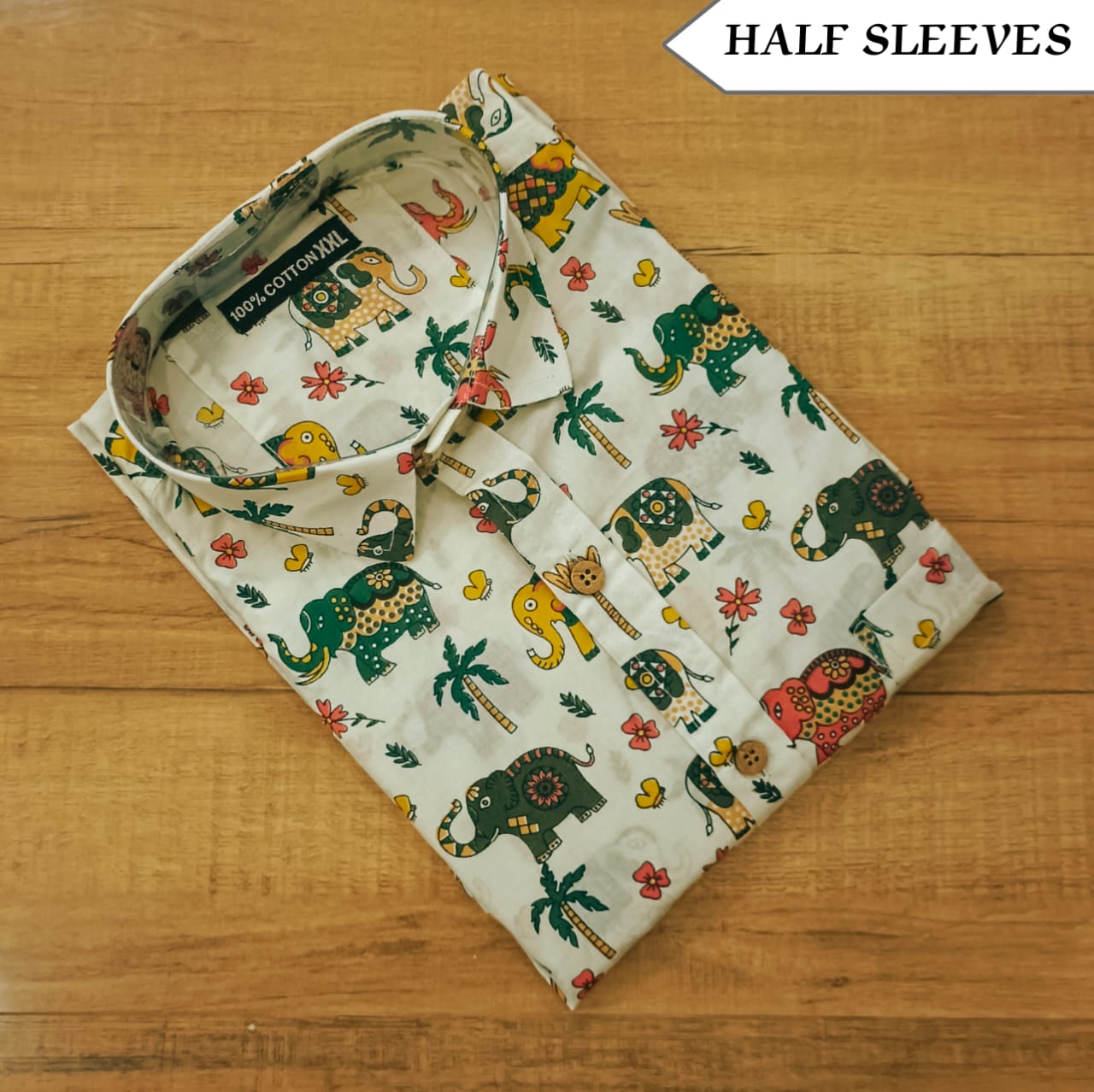 Men's Half Sleeves Cotton Shirt