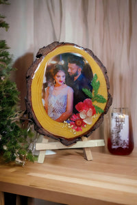 Wooden Photo Frame - Glossy Finish with Color Photo