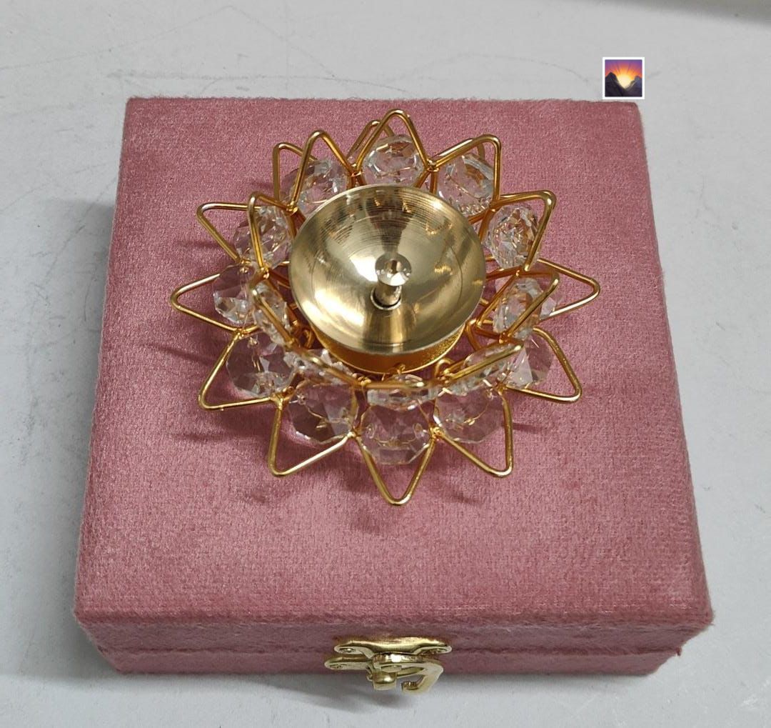 Crystal Diya with Box