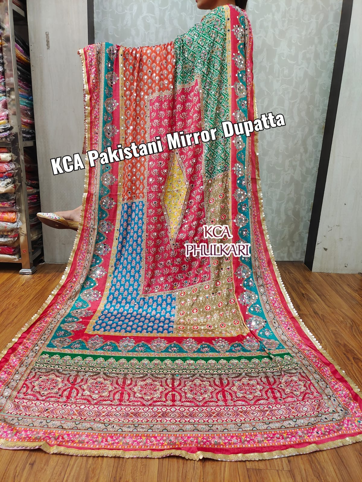 Pakistani Mirror Work Chinnon Dupattas