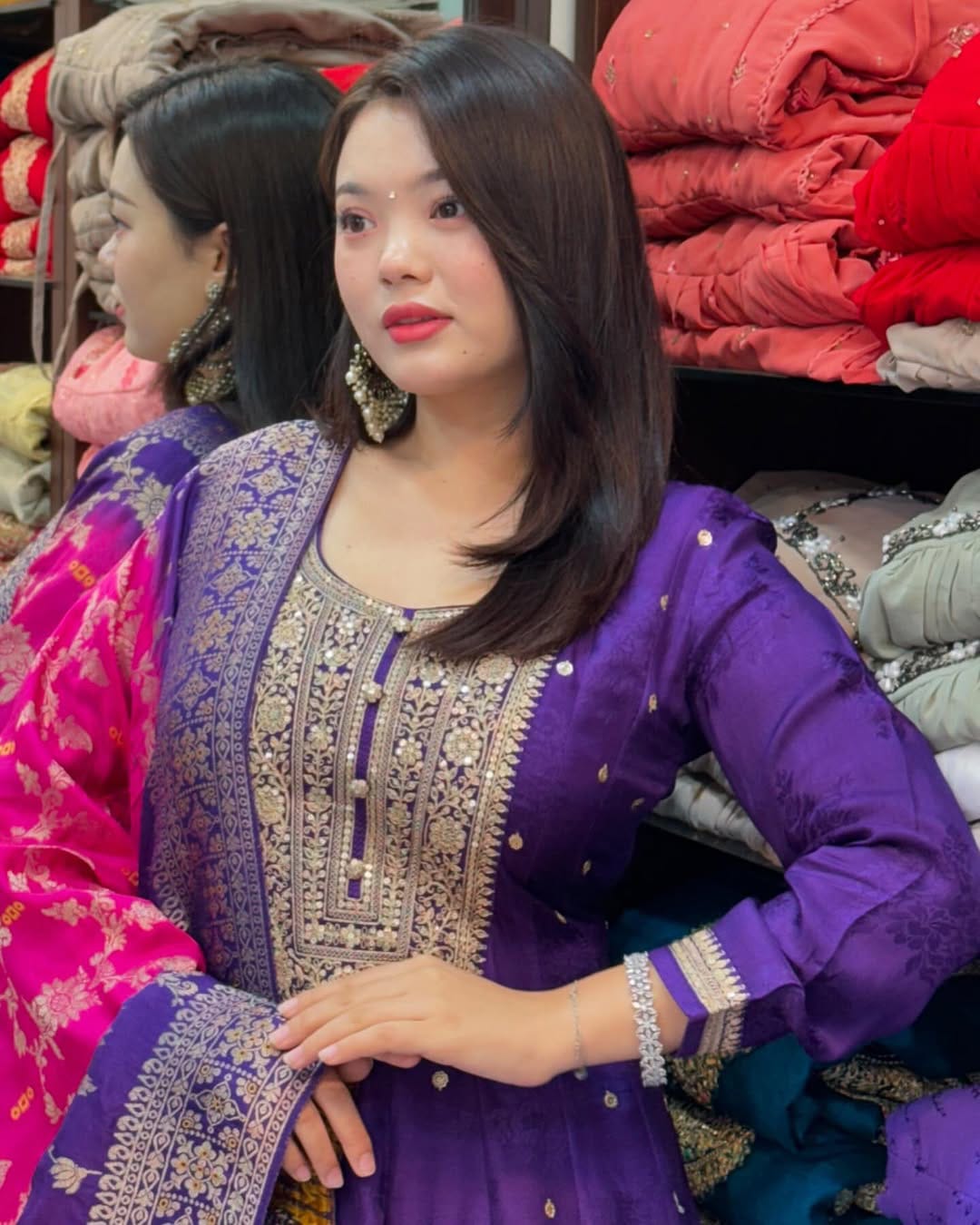 Banarasi Silk Anarkali Set