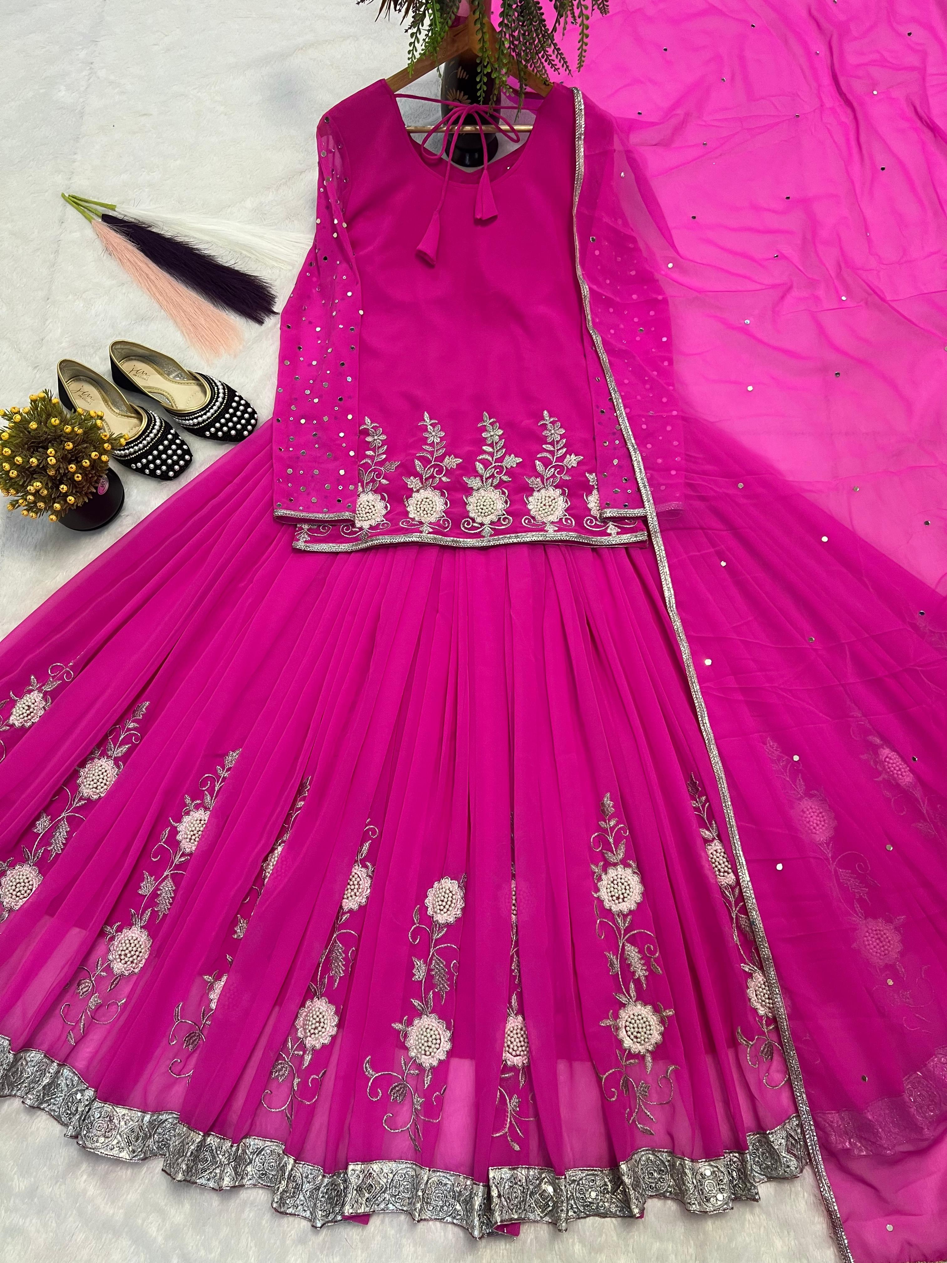 Georgette Stitched Lehenga