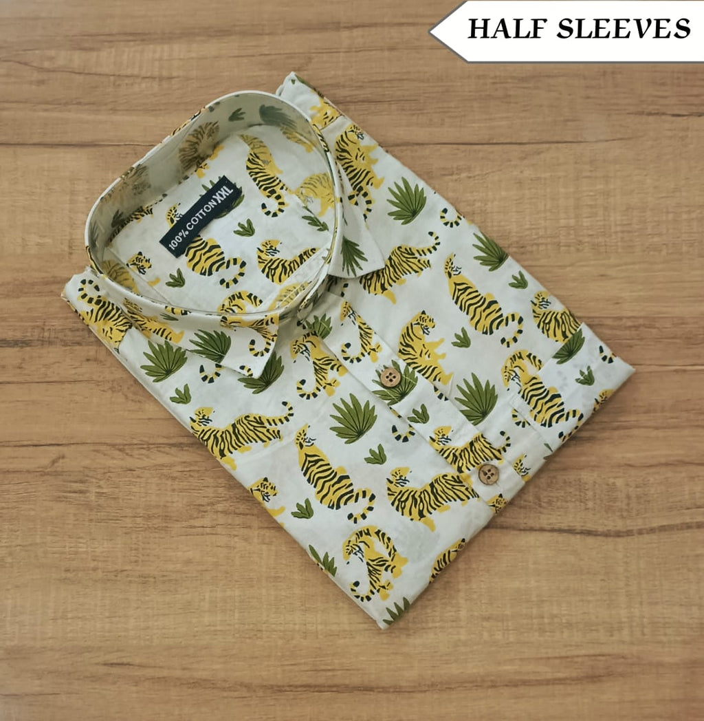 Men's Half Sleeves Cotton Shirt