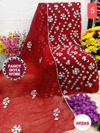 Georgette unstitched with Laxmi Gota Patti Embroidery