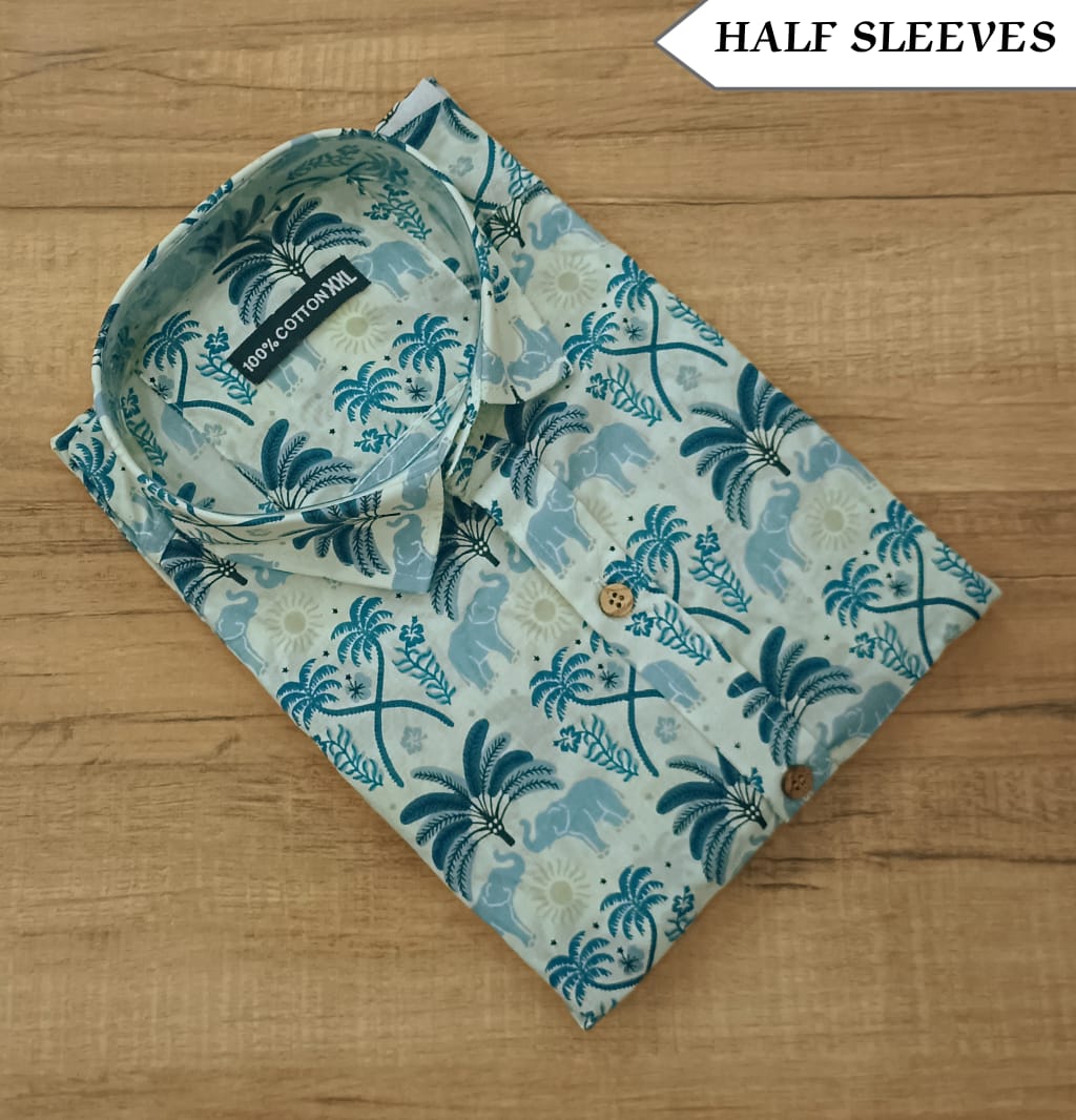 Men's Half Sleeves Cotton Shirt