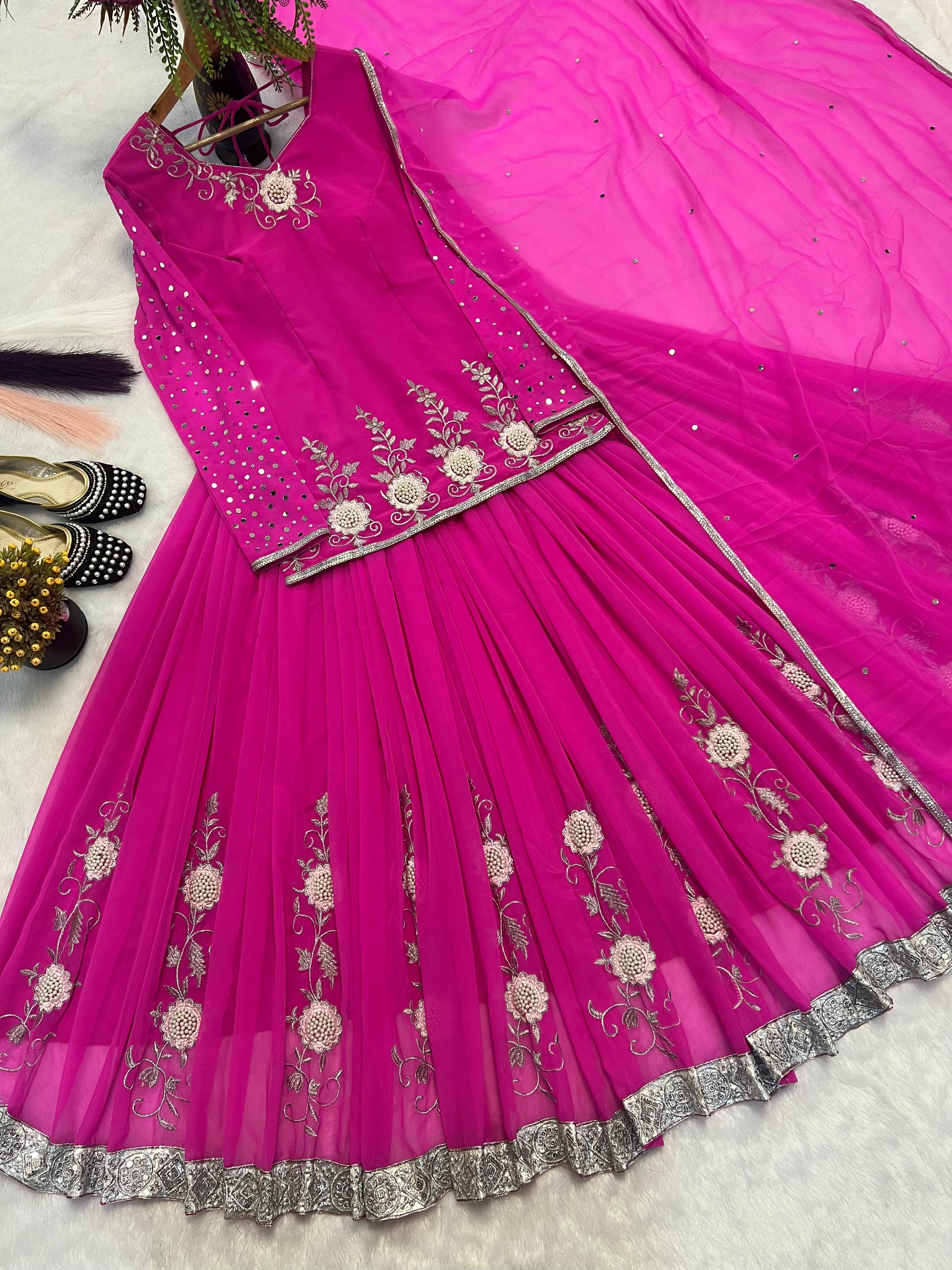 Georgette Stitched Lehenga