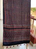 Ajrakh Handblock Modal Silk Dupattas