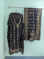 Dola Silk Ajrakh Hand Block 2 pc Suits