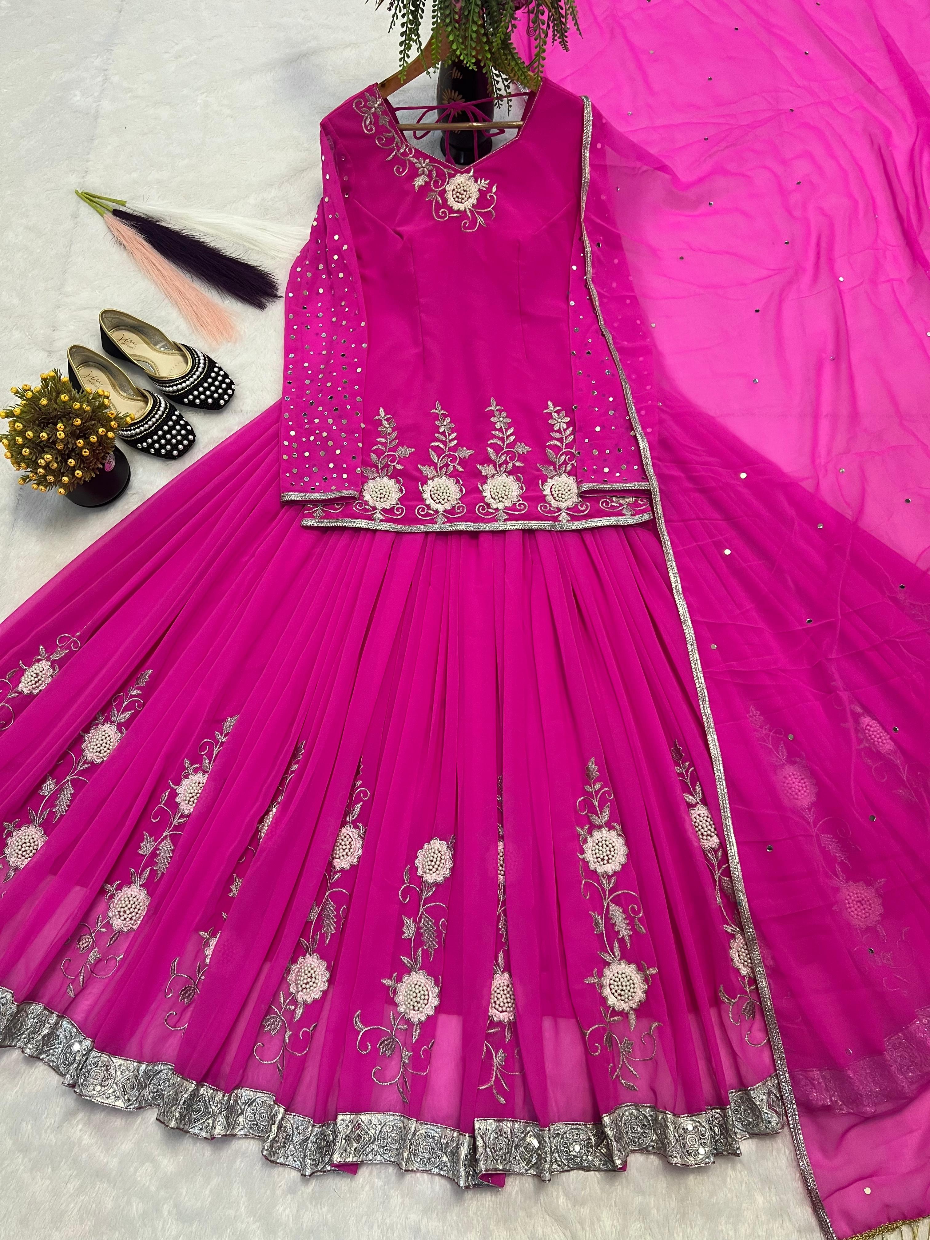 Georgette Stitched Lehenga