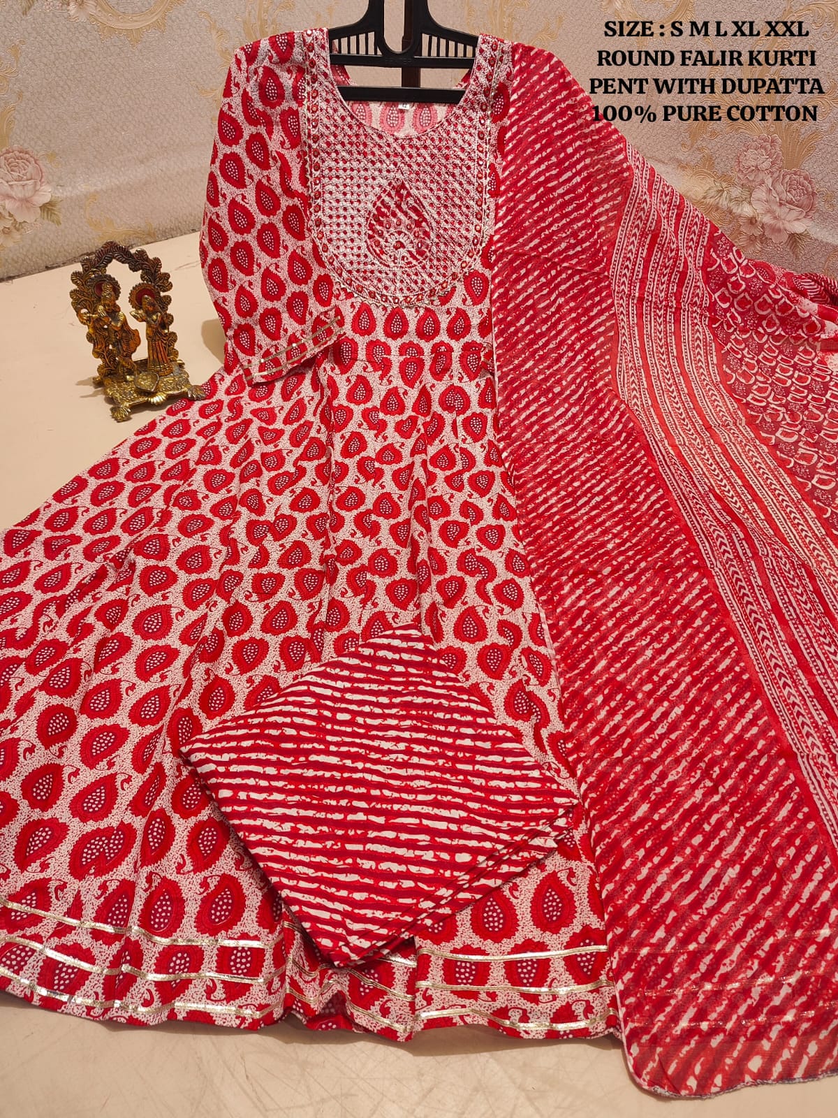 Full Flair Kurti Pant with Dupatta