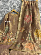 Tissue Benarsi Stitched Garara Set