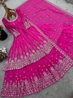 Georgette Lehenga with Sequins Embroidery