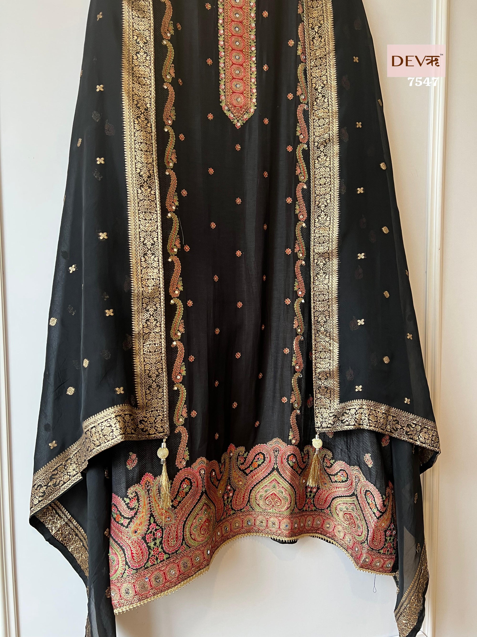 Russian Silk with benarsi weave top with shantoon bottom