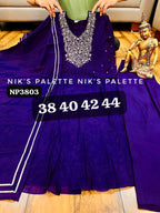 Premium Mul Chanderi A-line Kurta Set