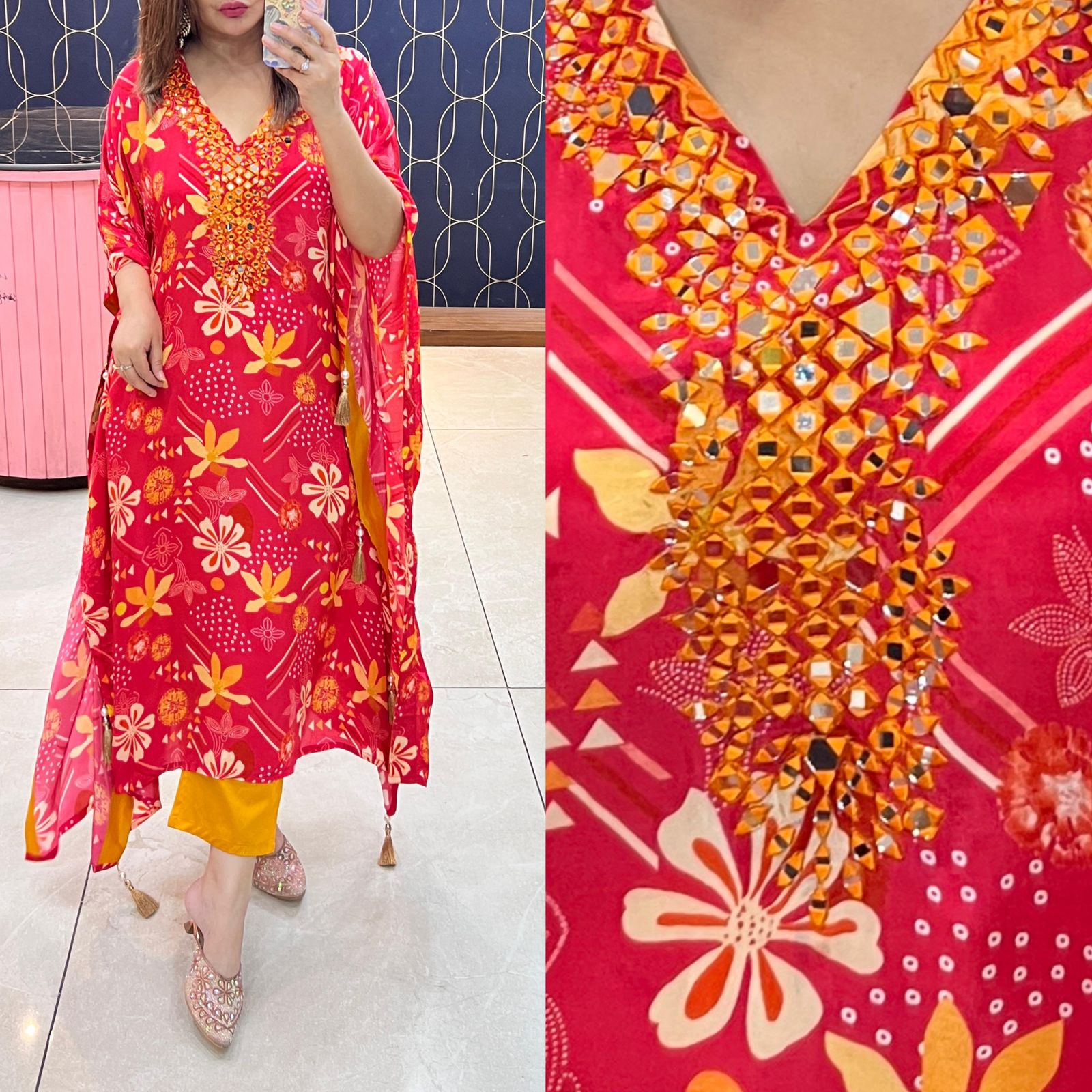 Partywear Kaftan Co-ord Set