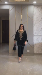 Party wear Viscose Velvet Top and Bottom