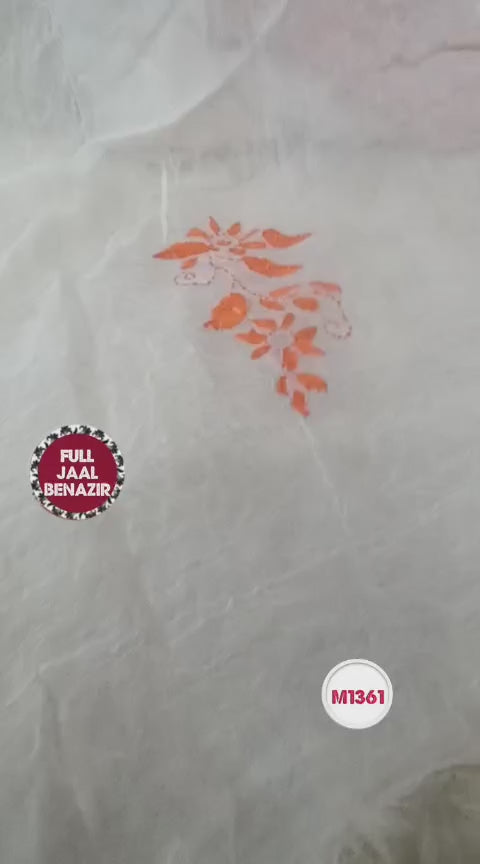 Georgette BENAZEER Full Jaal Handwork Embroidery Suit