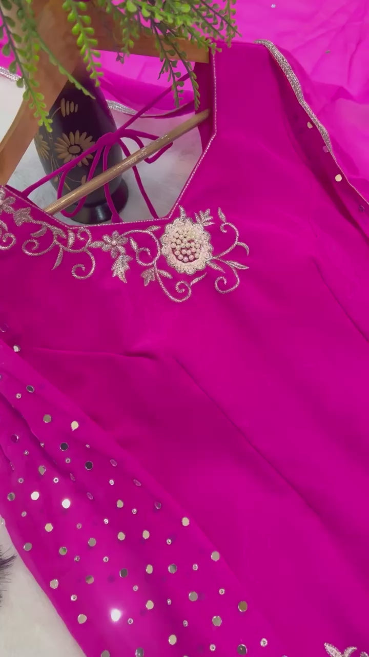 Georgette Stitched Lehenga