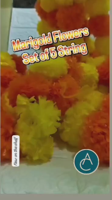 Marigold Flower Strings in dual shade