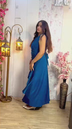 Imported Sleeveless Rose Gown Plus Size
