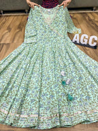 Cotton Stitched Anarkali with Pant AGC
