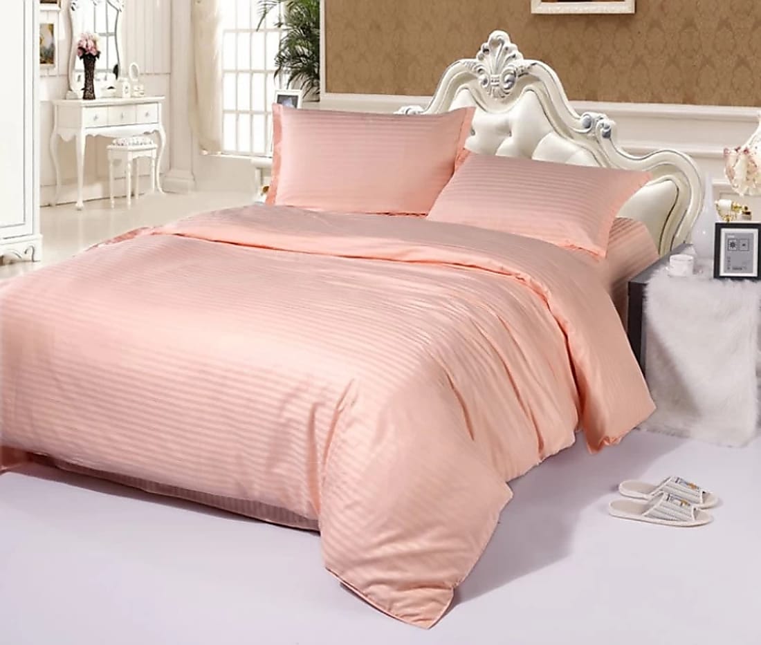 Satin Stripe Double Bedsheets